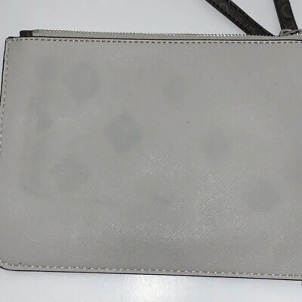 Guess Los Angeles Women's Gray Black‎ Monogram Trim Slim Wristlet